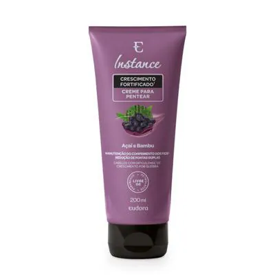 Creme Pentear Eudora Instance Crescimento Fortificado Açaí e Bambu 200ml