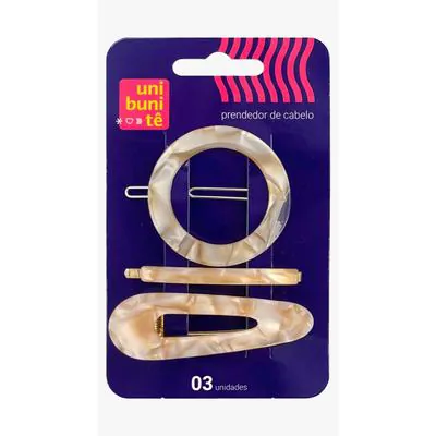 Kit Presilha Uni Buni Tê Acrílico Érica 3 Unidades