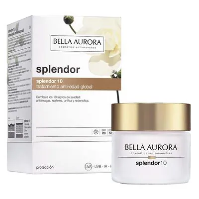 Creme Facial Bella Aurora Diurno Splendor 10 Tratamento Anti-Envelhecimento 50ml