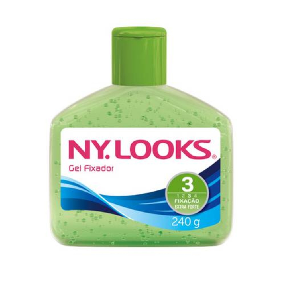 Gel Fixador Nylooks Garrafa Verde Fixador 3 Extra Forte 240g