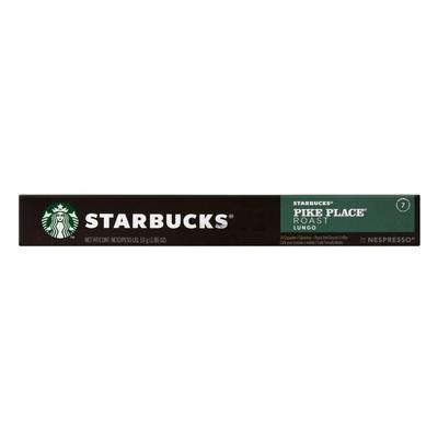 Café em Cápsulas Starbucks Pike Place Roast Lungo by Nespresso 57g c/10un