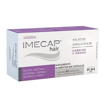Imecap Hair Silício Orgânico Cabelos e Barbas 60 Cápsulas