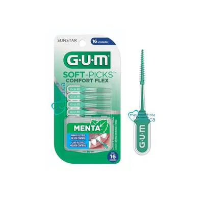 Palito Interdental Gum Solft Picks Comfort Flex Mint 16 Unidades