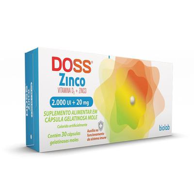 Doss Zinco 2.000UI + 20mg 30 Cápsulas