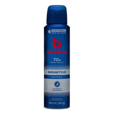 Desodorante Sem Perfume Antitranspirante Aerossol Masculino Bozzano Sensitive 150ml