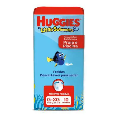 Fralda Huggies Little Swimmers G/XG 10 Fraldas