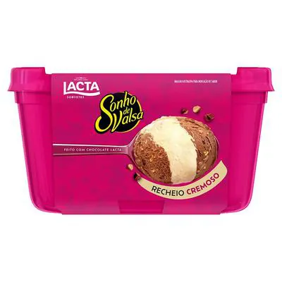 Sorvete Sonho de Valsa Cremoso Lacta 1L