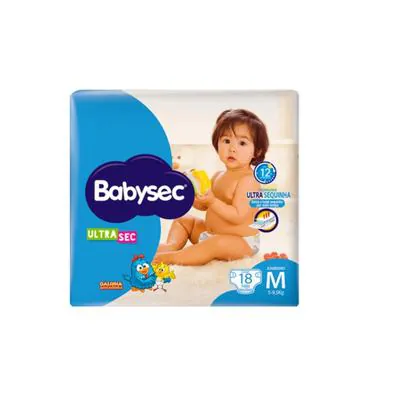 Fralda Babysec Ultra Sec Galinha Pintadinha M 18 Unidades