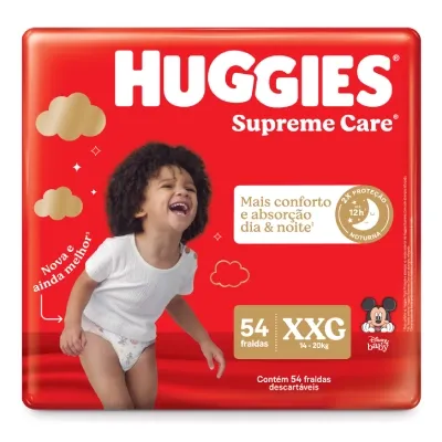 Fralda Huggies Supreme Care XXG - 54 Fraldas