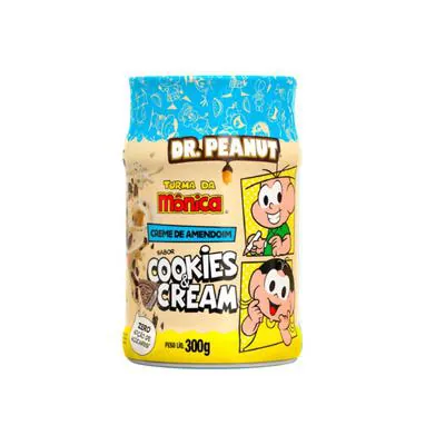 Creme de Amendoim Dr Peanut Turma da Mônica Cookies Cream 300g