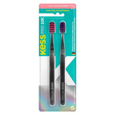 Escova Dental Kess Pro 10K Extra Macias 2 unidades