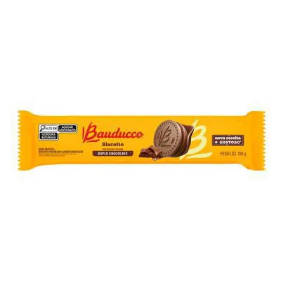 Biscoito Bauducco Recheio Duplo Chocolate 108g
