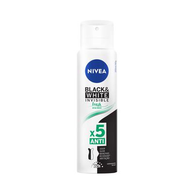 Desodorante Antitranspirante Nivea  Aerossol Invisible Black & White Fresh 150ml