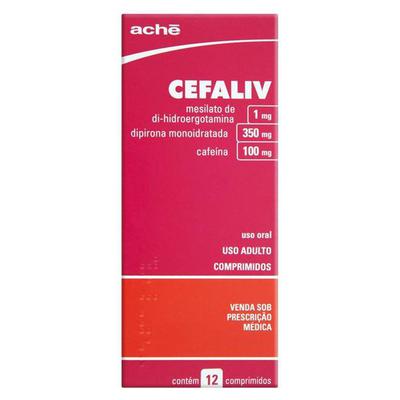 Cefaliv Mesilato De Di-Hidroergotamina 1Mg + Dipirona Monoidratada 350Mg + Cafeína 100Mg 12 Comprimidos preço