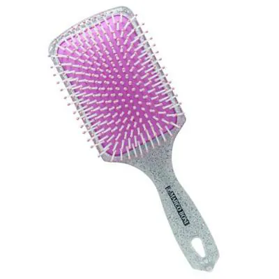 Escova Cabelo Marco Boni Nylon Glitter Prata Raquete