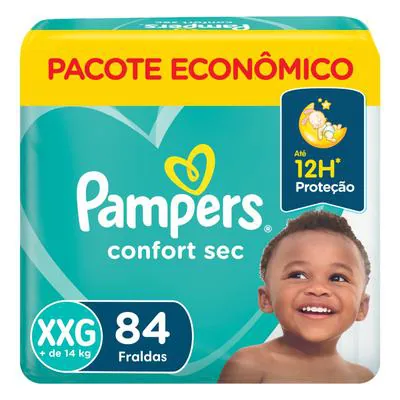 Fralda Pampers Confort Sec Max XXG 84 unidades