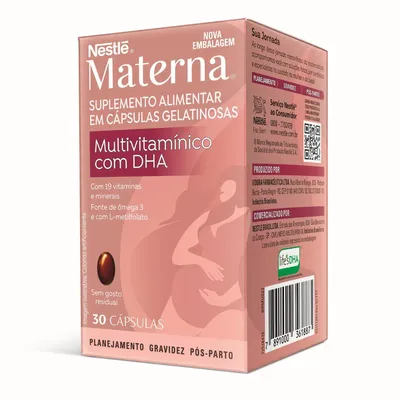 Suplemento alimentar em cápsulas Materna Multivitamínico com DHA 30 unidades