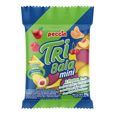 Bala Tribala Peccin Frutas 30g