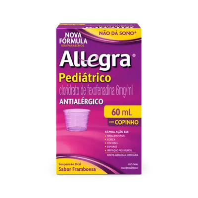 Allegra Pediatrico Suspensão 6Mg/Ml 60Ml Copinho