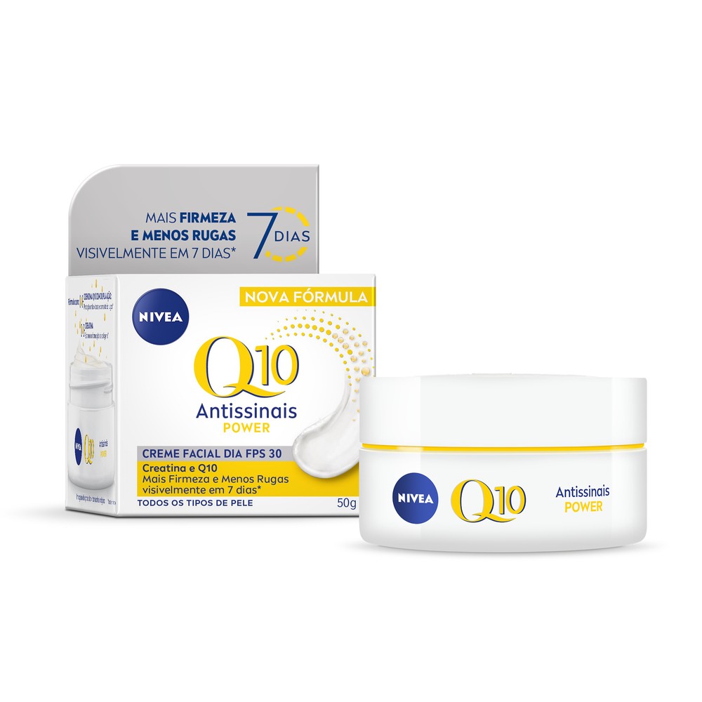 Creme Facial Nivea Antissinais Q10 Power Dia FPS 30 50g