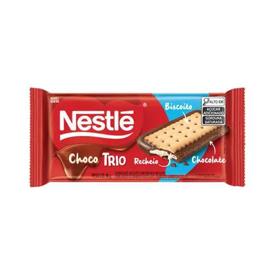 Barra de Chocolate Nestlé Choco Trio ao Leite 90g