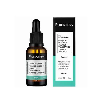 Sérum Principia 5% Niacinamida 4% Ácido Tranexâmico 2% Ácido Salicílico 30ml