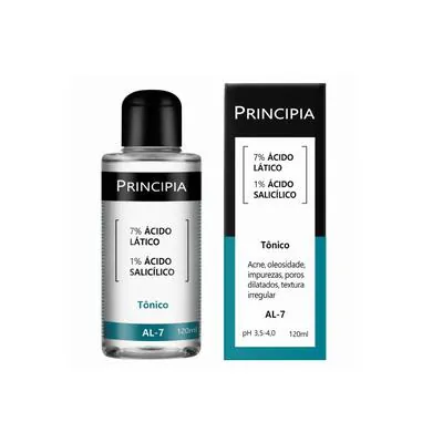 Tônico Principia 7% Ácido Lático 1% Ácido Salicílico 120ml