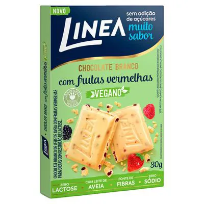 Chocolate Linea Vegano Branco com Frutas Vermelhas 30g