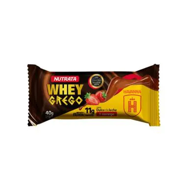 Barra Nutrata Whey Grego Doce de Leite e Morango 40g