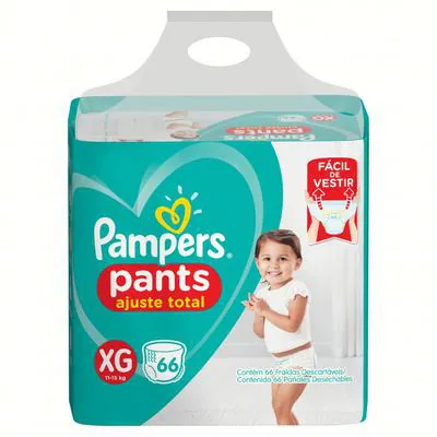 Fralda Pampers Pants Top XG 66 Unidades