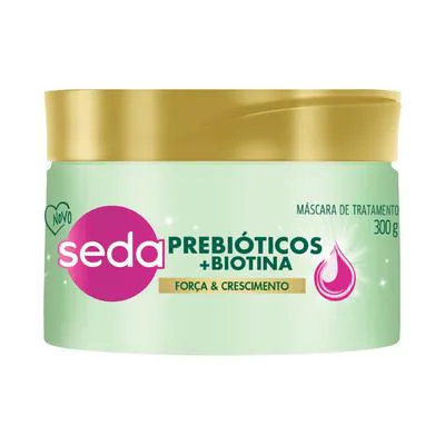 Máscara de Tratamento Seda Prebióticos+Biotina Força e Crescimento 300g