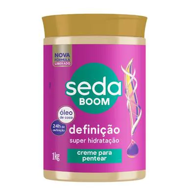 Creme para Pentear Seda Boom Definição Super Hidratante 1Kg