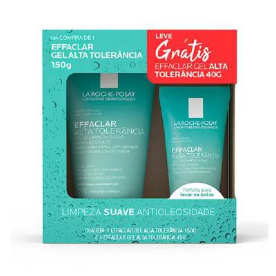 Kit Gel de Limpeza Facial Tolerância La Roche Posay Effaclar 150g+Gel 40g Grátis