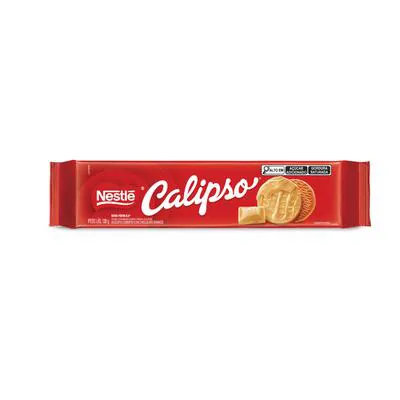 Biscoito Nestle Calipso Coberto com Chocolate Branco Pacote 130g