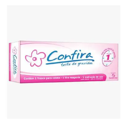 Teste De Gravidez Confira Pratic Tira Reagente + Copo Coletor C/1 preço