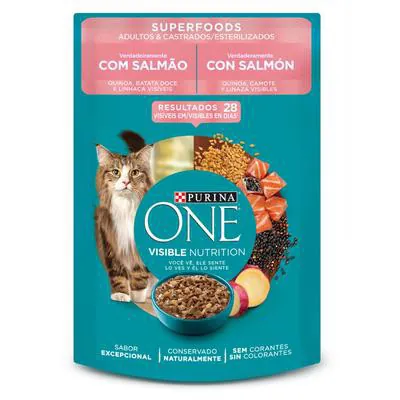 Sache Purina One Gato Salmao 85 Gr