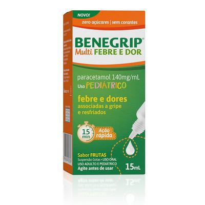 Benegrip Antigripal E Antitérmico Para Febre E Dor Uso Pediátrico - Suspensão Oral 15 Ml preço