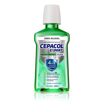 Enxaguante Bucal Cepacol Expert Menta Protect Com Flúor Sem Álcool 250Ml preço