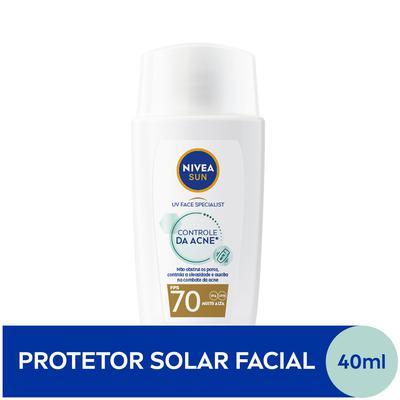 Nivea Sun Protetor Solar Facial Fluido Uv Face Specialist Controle Da Acne Fps 70 40Ml preço