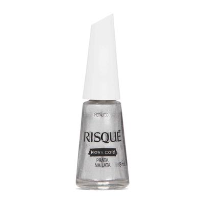 Esmalte Prateado Risqué Prata Na Lata Metálico 8Ml preço