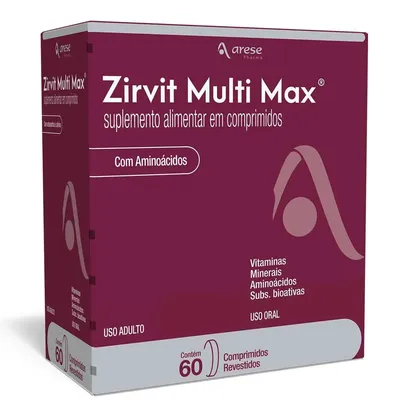 Suplemento Vitamínico E Mineral Zirvit Multi Max 60 Comprimidos preço