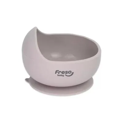Tigela Freso Baby Ventosa em Silicone Rosa
