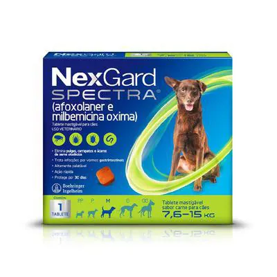 Nexgard Antipulgas e Carrapatos para Cães de 7,6 A 15Kg 3 Tabletes
