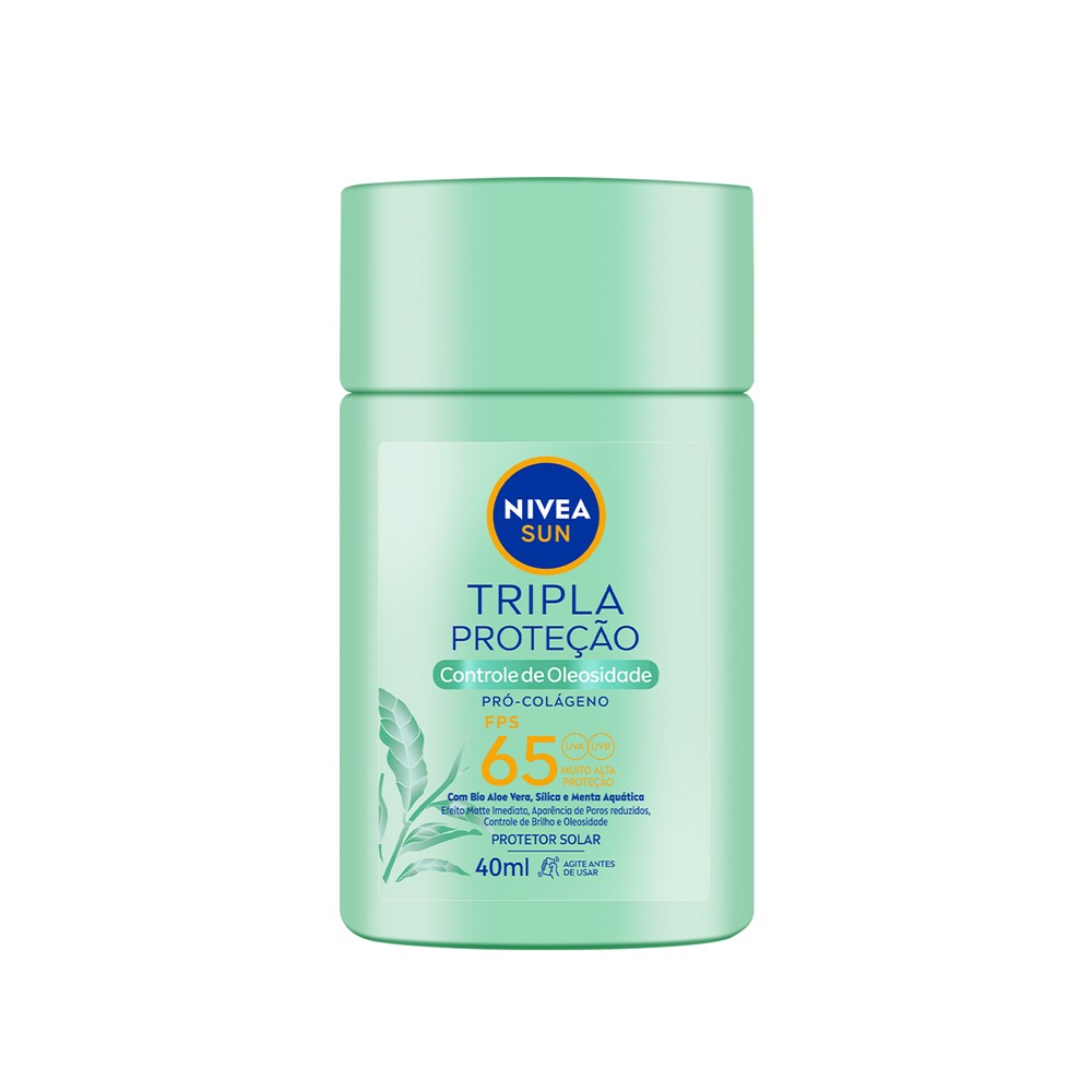 Protetor Solar Facial Nivea Sun Tripla Proteção Fluido Controle de Oleosidade FPS 65 40ml