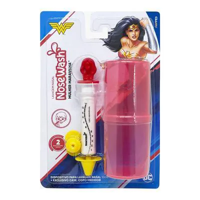 Seringa Para Lavagem Nasal Nosewash Mulher Maravilha 10Ml + Copo Medidor preço