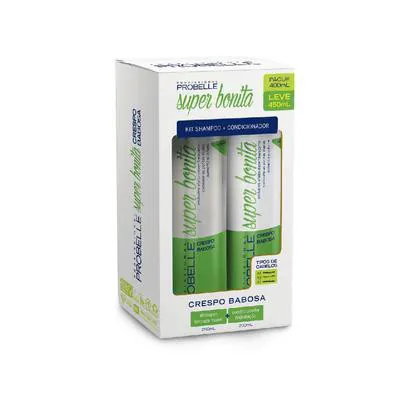 Kit Probelle Shampoo +Condicionador Crespo Babosa 500Ml preço