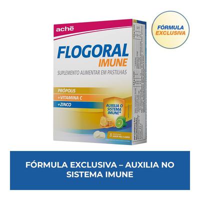 Pastilha Flogoral Imune Sabor Mel E Limão 8 Unidades preço