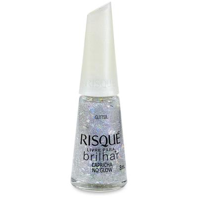 Esmalte Risqué Livre Para Brilhar Glitter Prata Capricha No Glow 8Ml preço