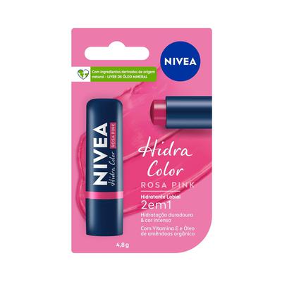 Hidratante Labial Nivea Hidra Color Rosa Pink 4,8G preço