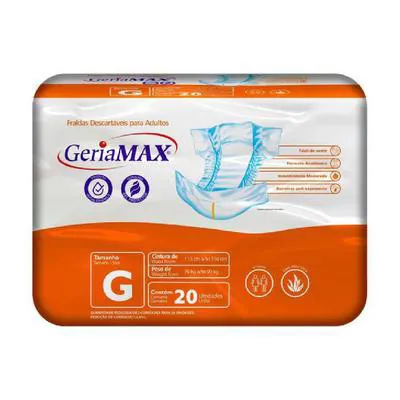 Fralda Geriátrica Geriamax Econômico G 20 Unidades preço